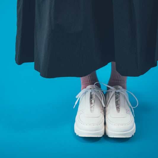 TRA-024 LEATHER SNEAKERS WH