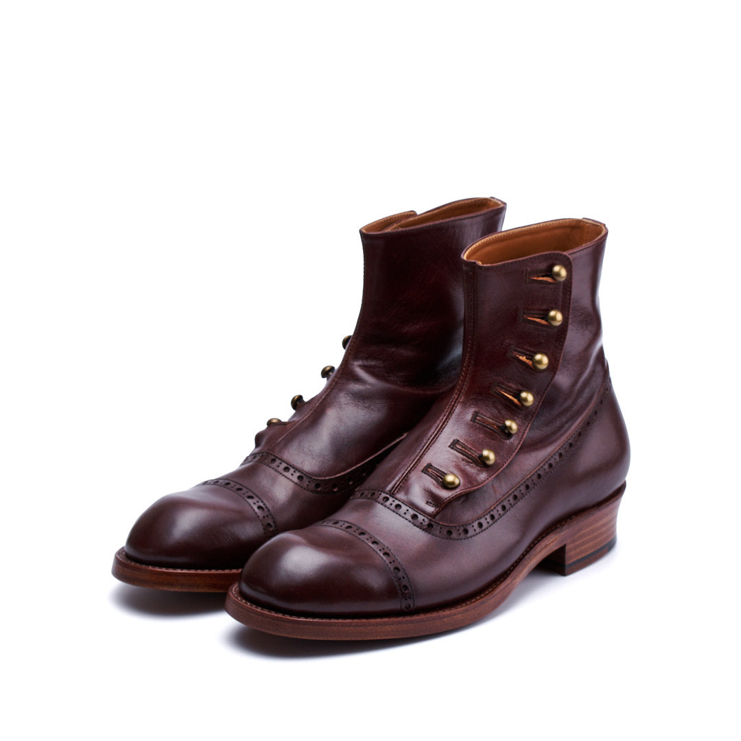 C-7039 BUTTON BOOTS DBR/C
