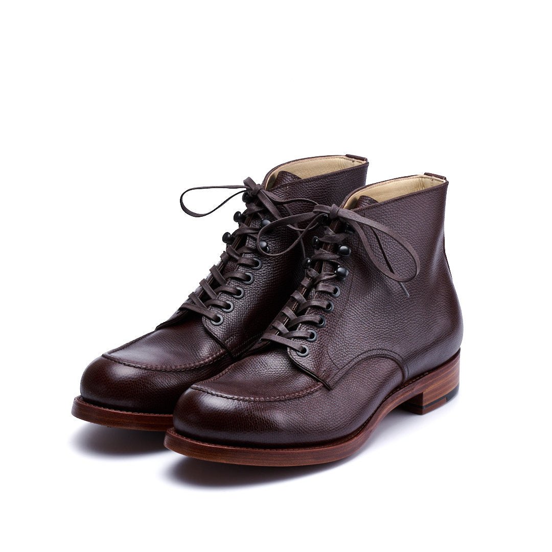 SU-110 U-MOCHA LACE-UP BOOTS DBR-SG