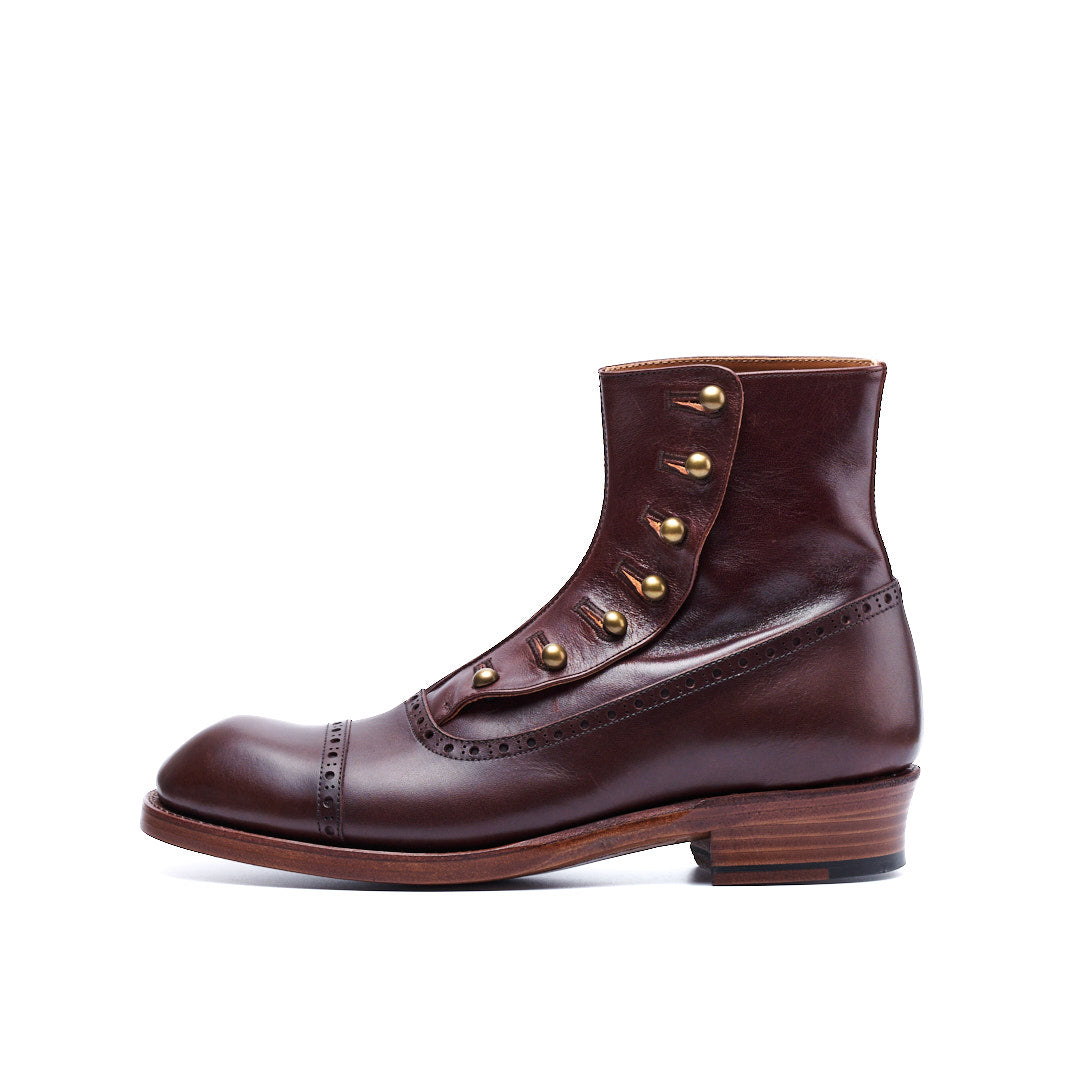C-7039 BUTTON BOOTS DBR/C
