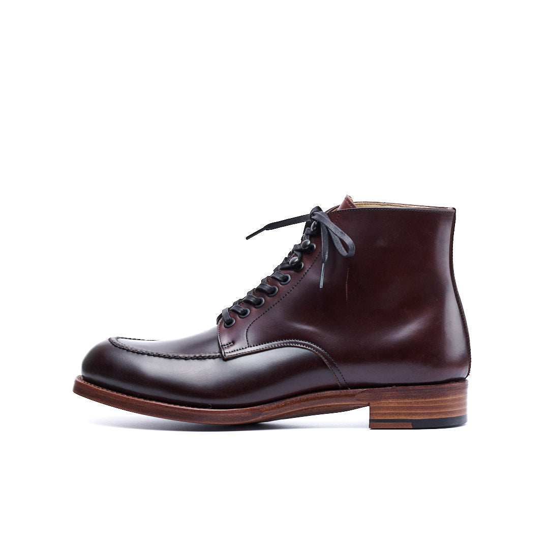 SU-110C CORDOVAN U-MOCHA LACE-UP BOOTS BGD