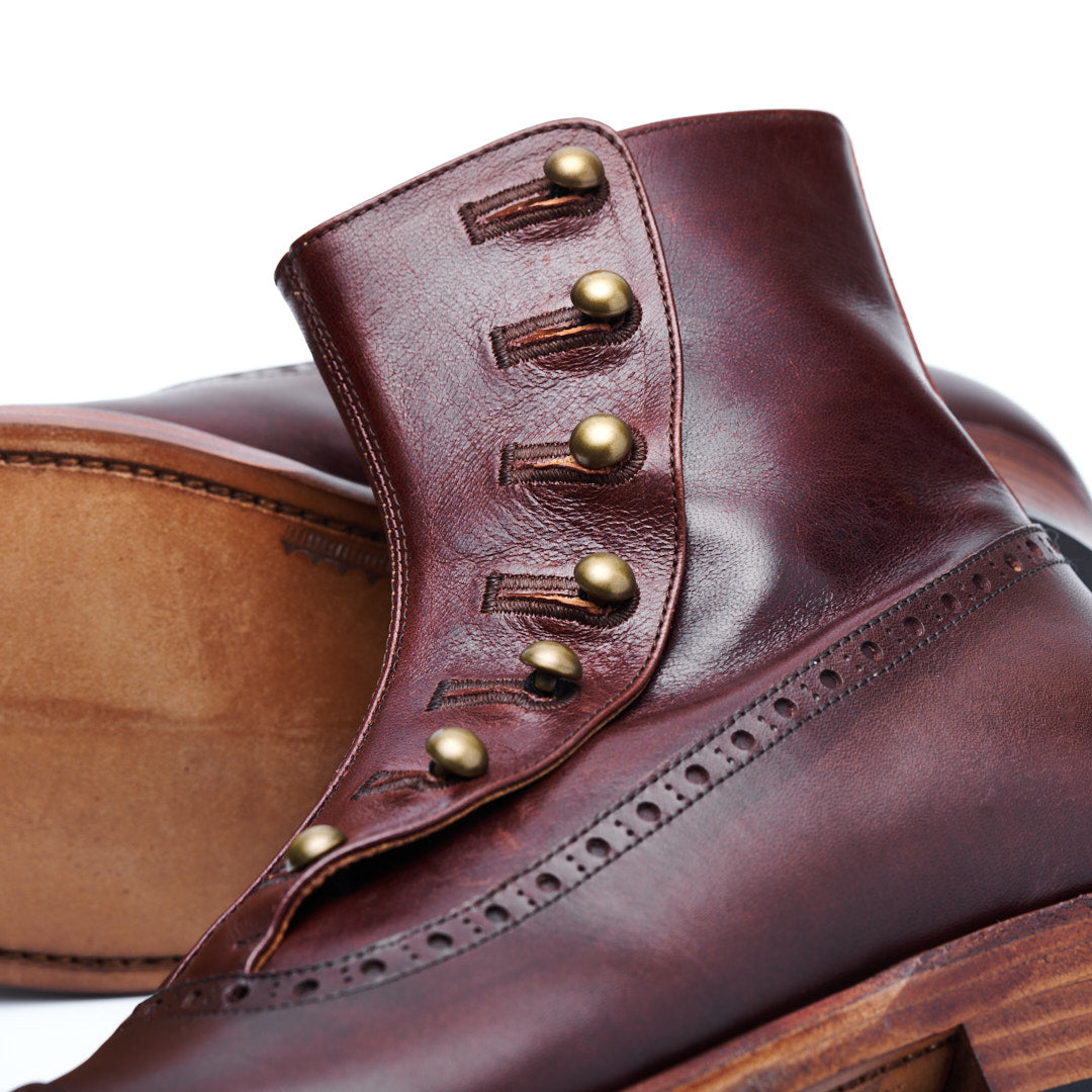 C-7039 BUTTON BOOTS DBR/C