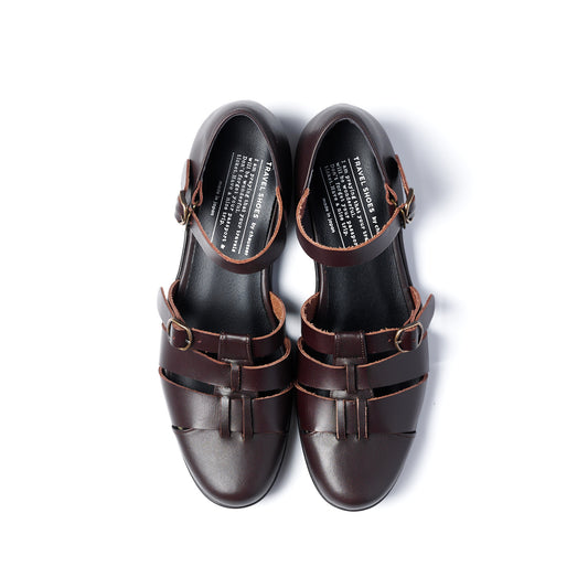 TR-033 GURKHA ONE-STRAP SANDALS DBR