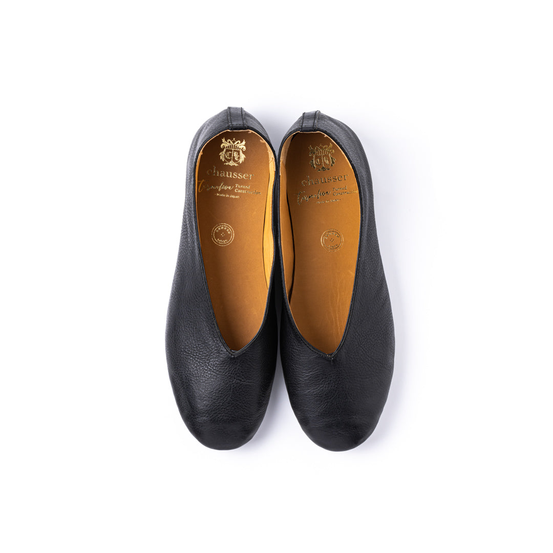 CT-01 V-CUT FLAT SHOES BL