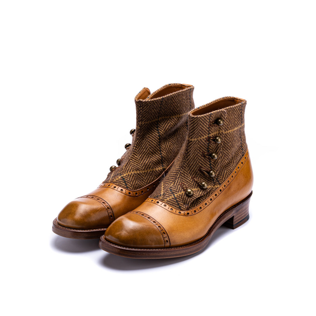 PC-5063TW BUTTON BOOTS BR/BRTW