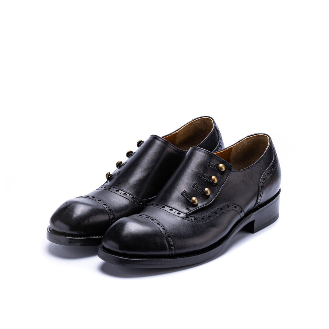 C-7047 BUTTON SHOES BL
