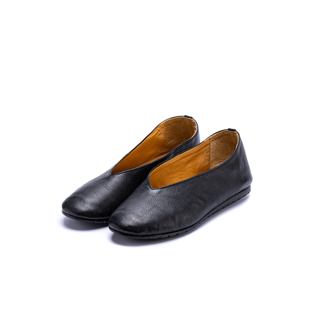 CT-01 V-CUT FLAT SHOES BL