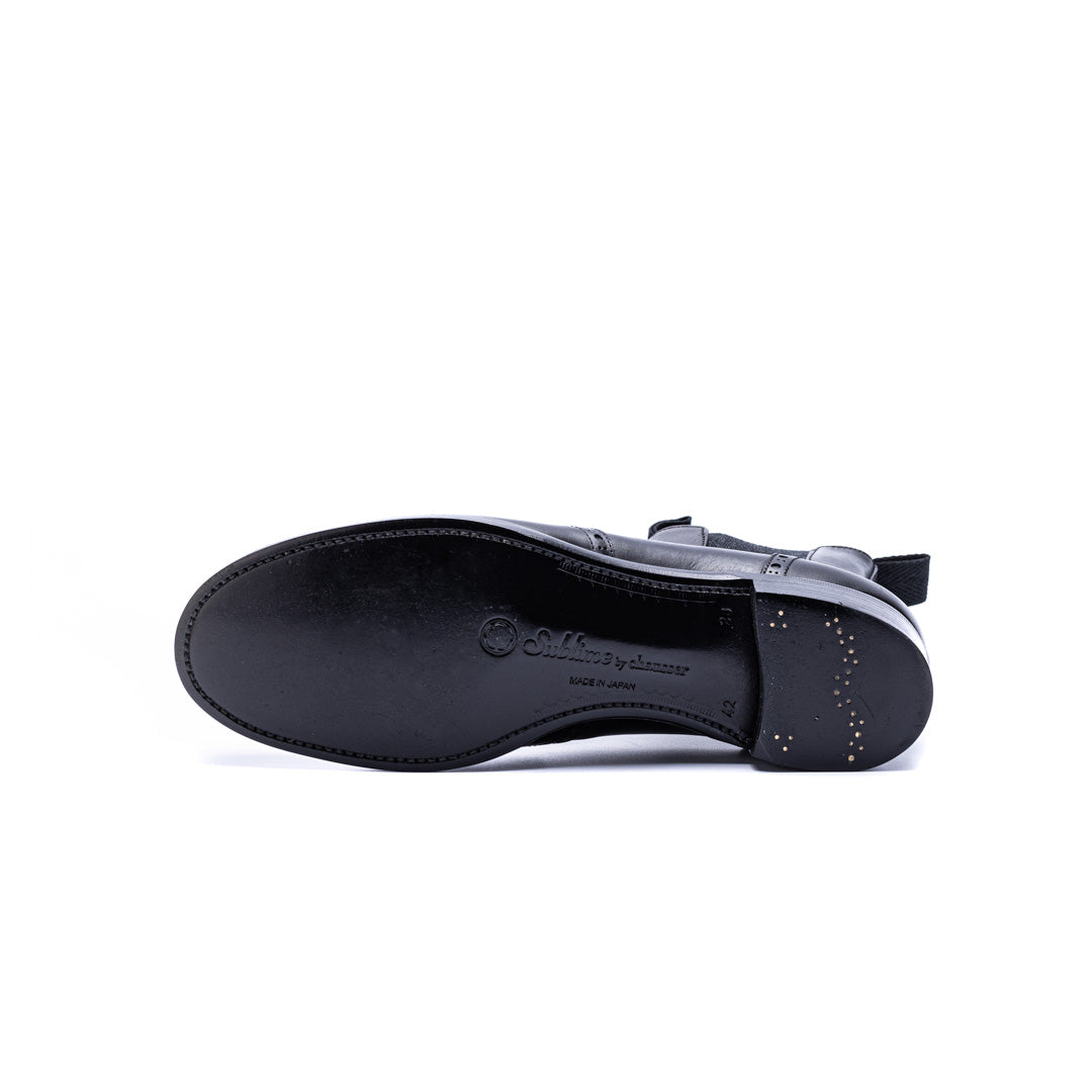SU-108 WINGTIP SIDE-GORE BOOTS BL
