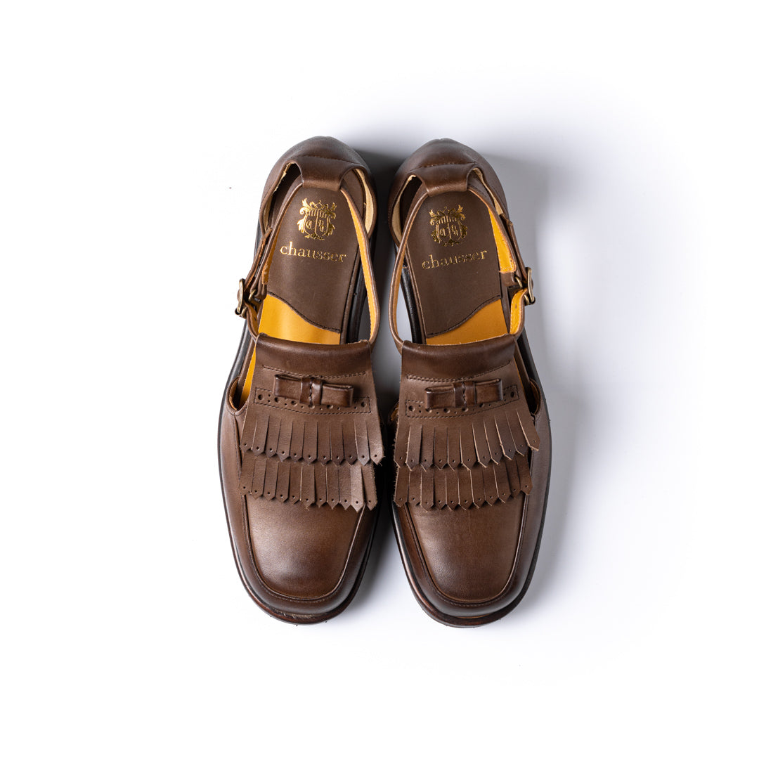 C-2340 U-TIP KILTIE SANDALS DBR
