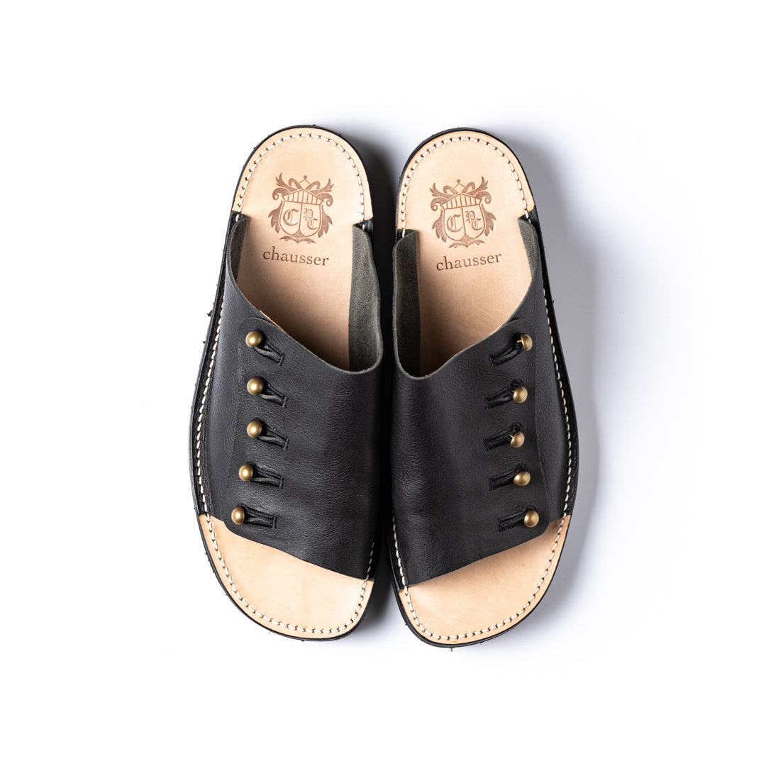 C-7050 BUTTON SANDALS BL