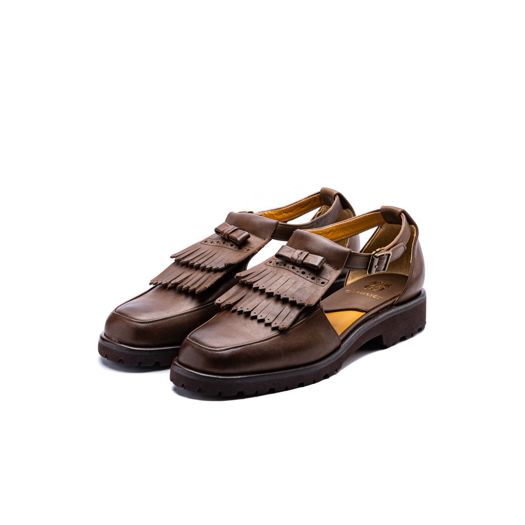 C-2340 U-TIP KILTIE SANDALS DBR