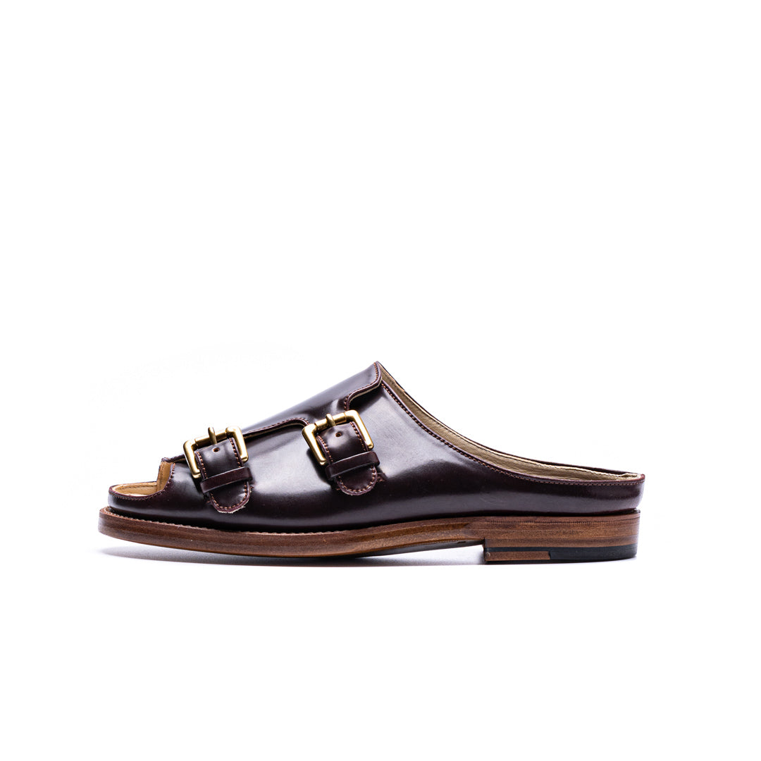 SU-105C CORDOVAN DOUBLE MONK SANDALS BGD