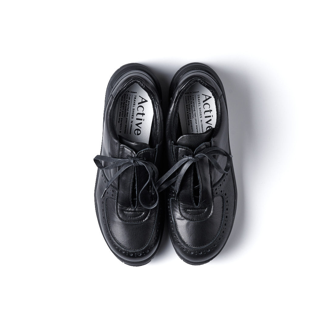 TRA-024 LEATHER SNEAKERS BL