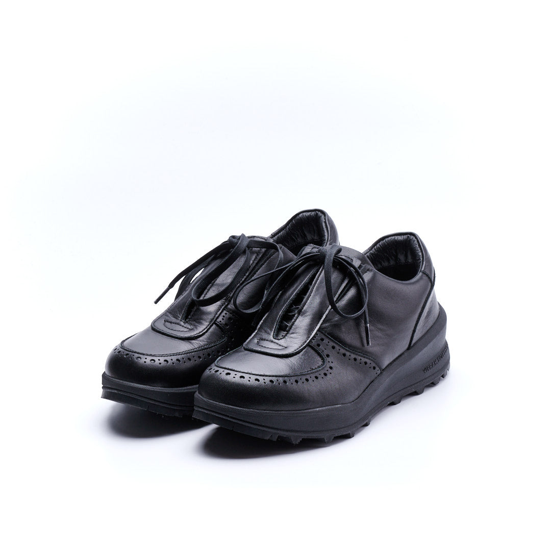 TRA-024 LEATHER SNEAKERS BL