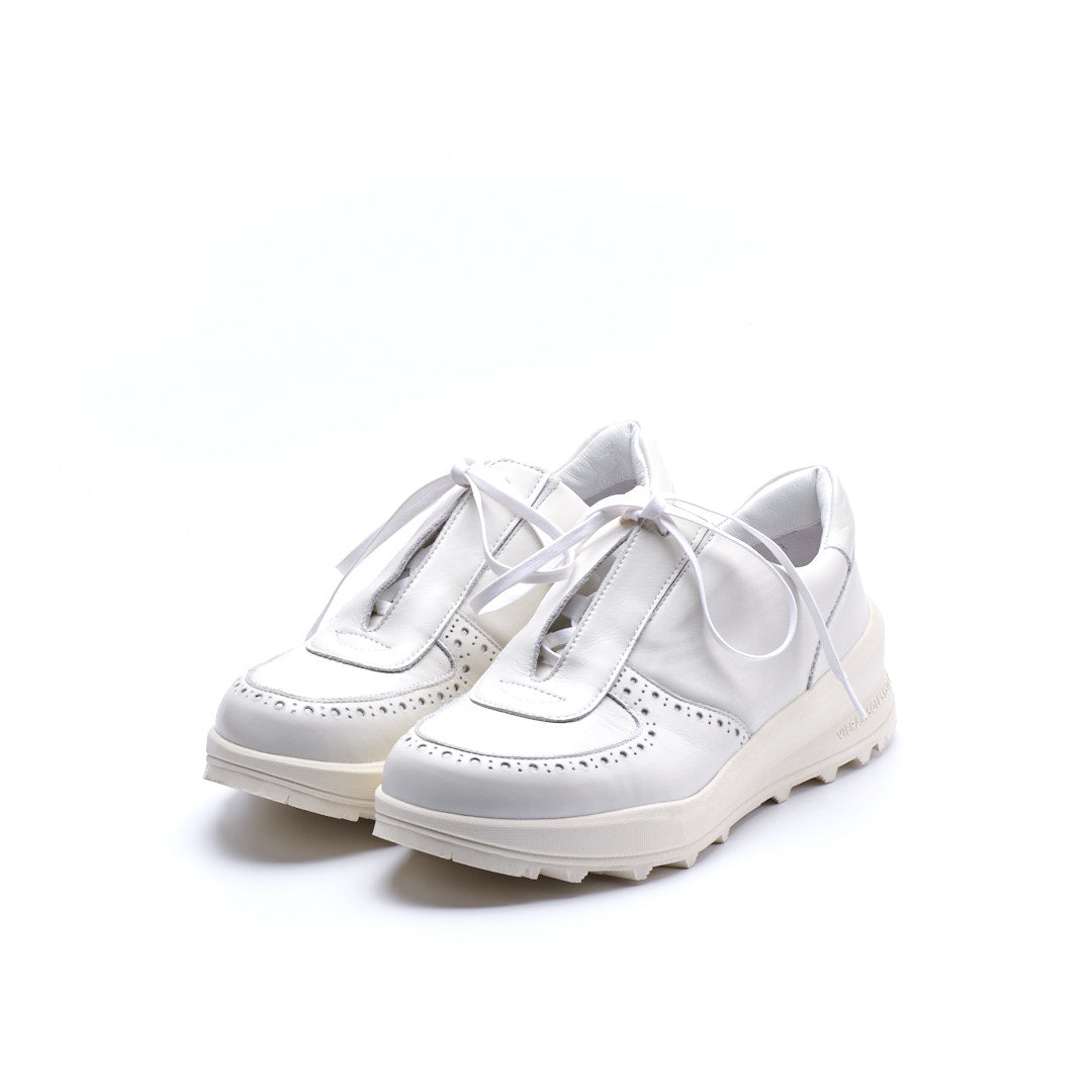 TRA-024 LEATHER SNEAKERS WH