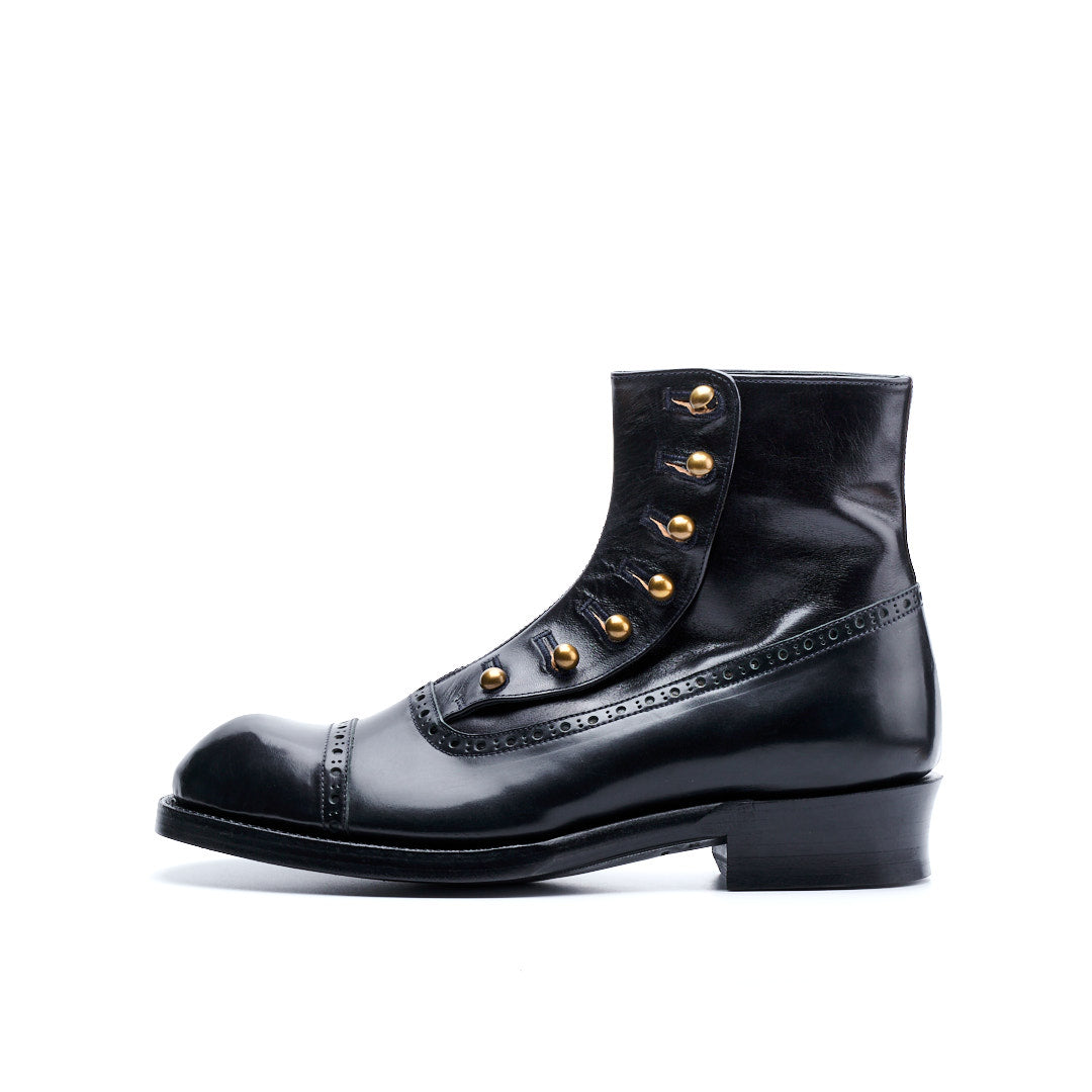 C-7039C BUTTON BOOTS CORDOVAN DNY/C