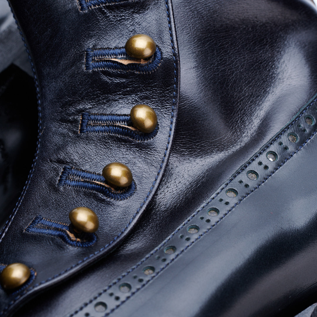 C-7039C BUTTON BOOTS CORDOVAN DNY/C