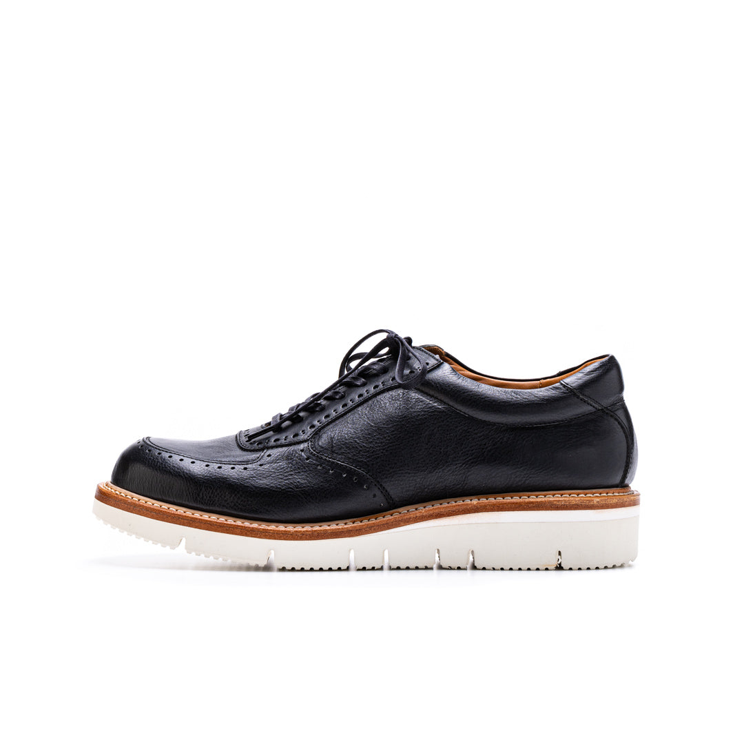 SU-107 LEATHER SNEAKERS BL/WHヌメ