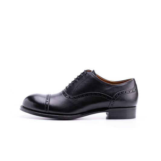 C-7006 CAP-TOE BROGUE SHOES BL