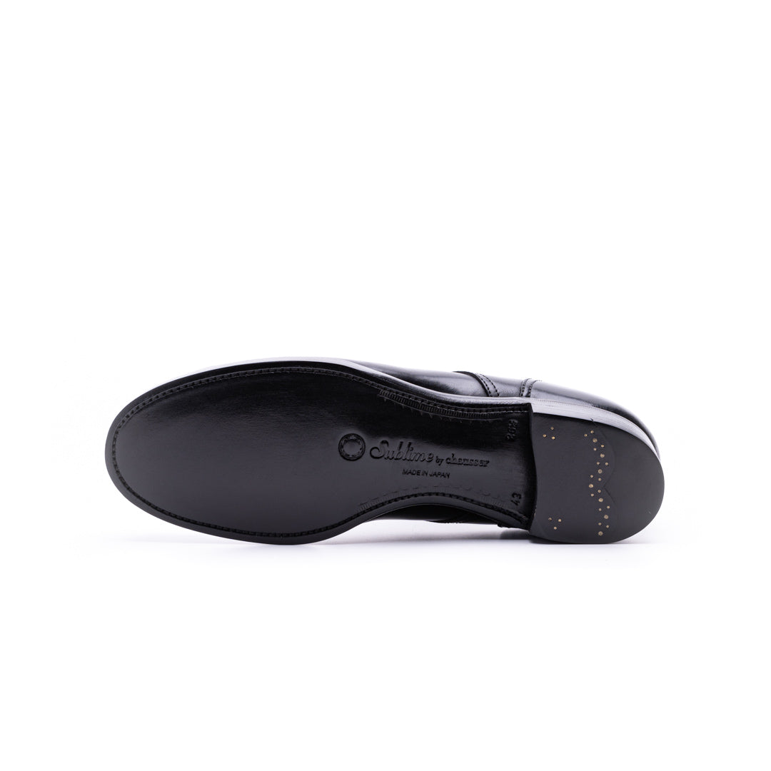 SU-100C CORDOVAN PLAIN TOE SHOES BL