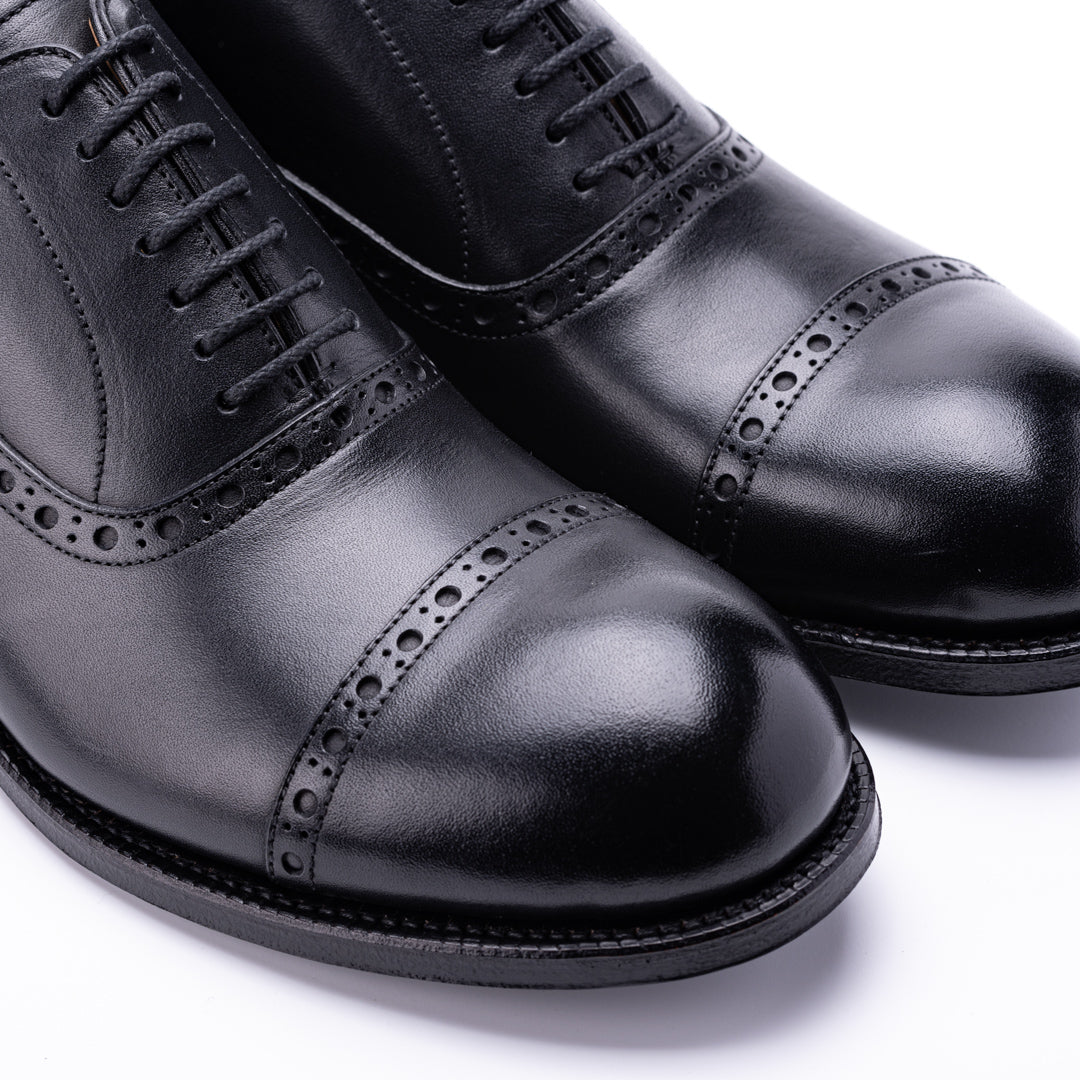 C-7006 CAP-TOE BROGUE SHOES BL