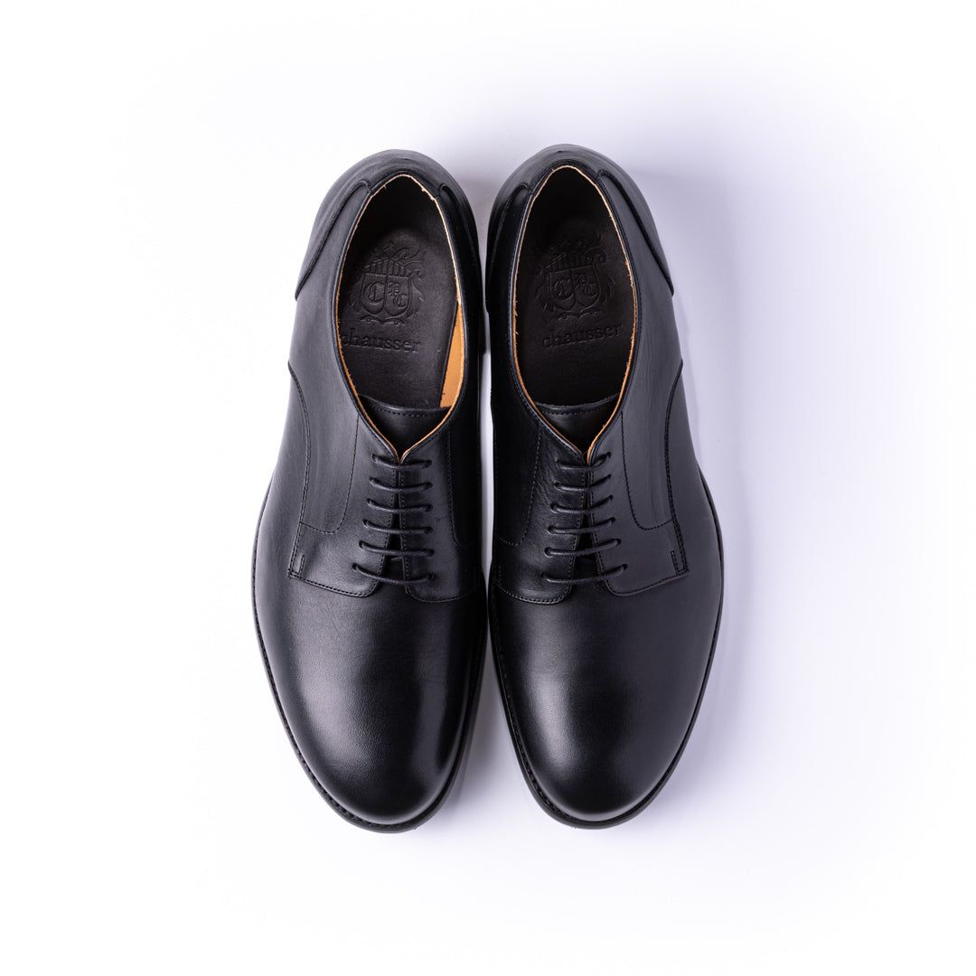C-7013 PLAIN TOE SHOES BL