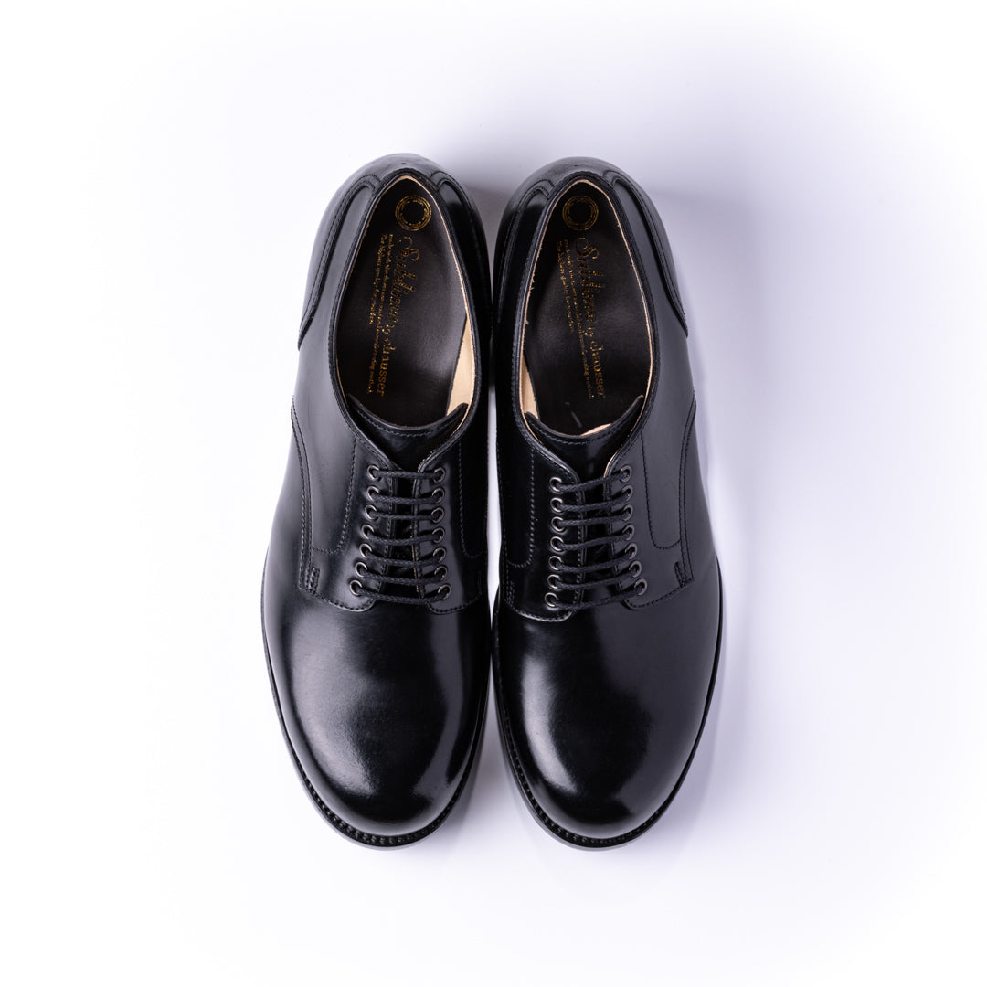 SU-100C CORDOVAN PLAIN TOE SHOES BL