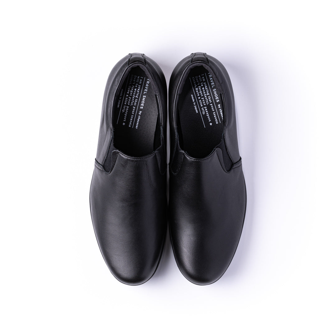 TR-003M SIDE-GORE SLIP-ON SHOES BL