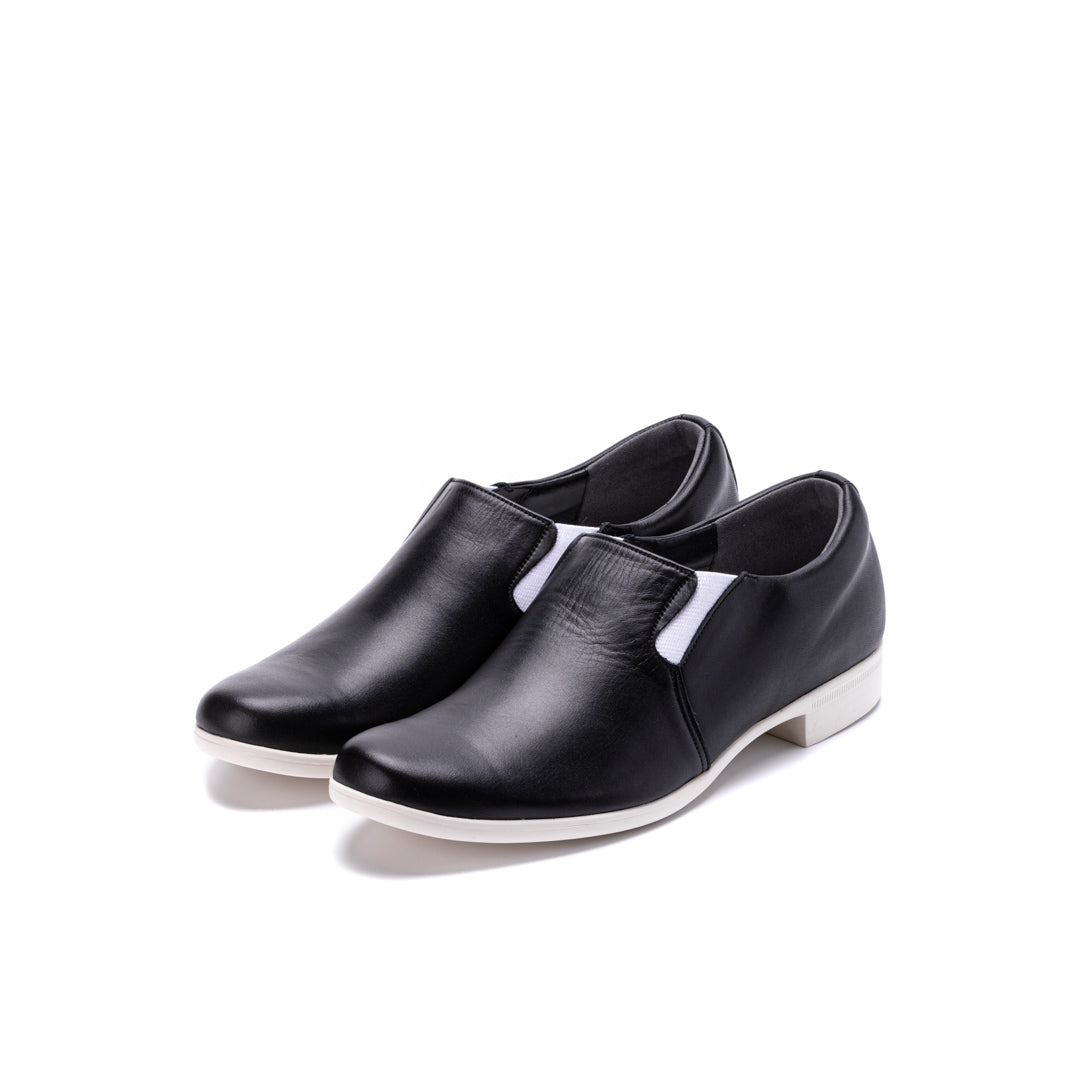 TR-003 SIDE-GORE SLIP-ON SHOES BL/WH