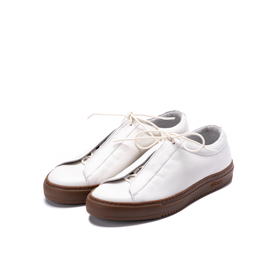 TR-013 LEATHER LOW-CUT SNEAKERS WH/CA