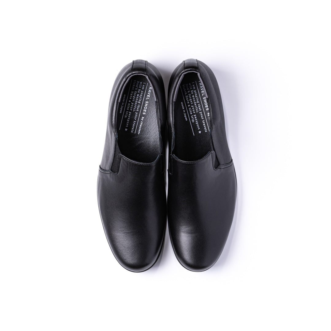 TR-003 SIDE-GORE SLIP-ON SHOES BL