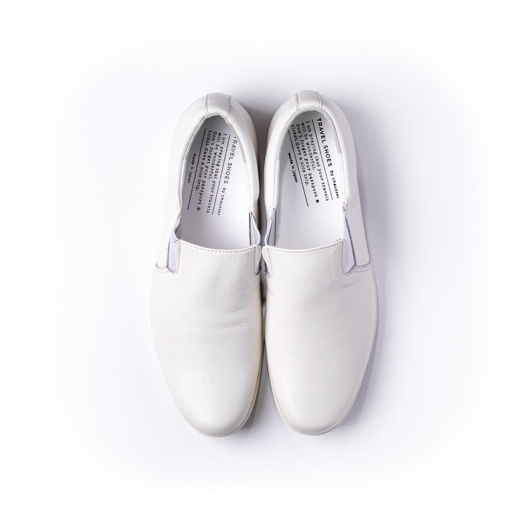 TR-003 SIDE-GORE SLIP-ON SHOES WH