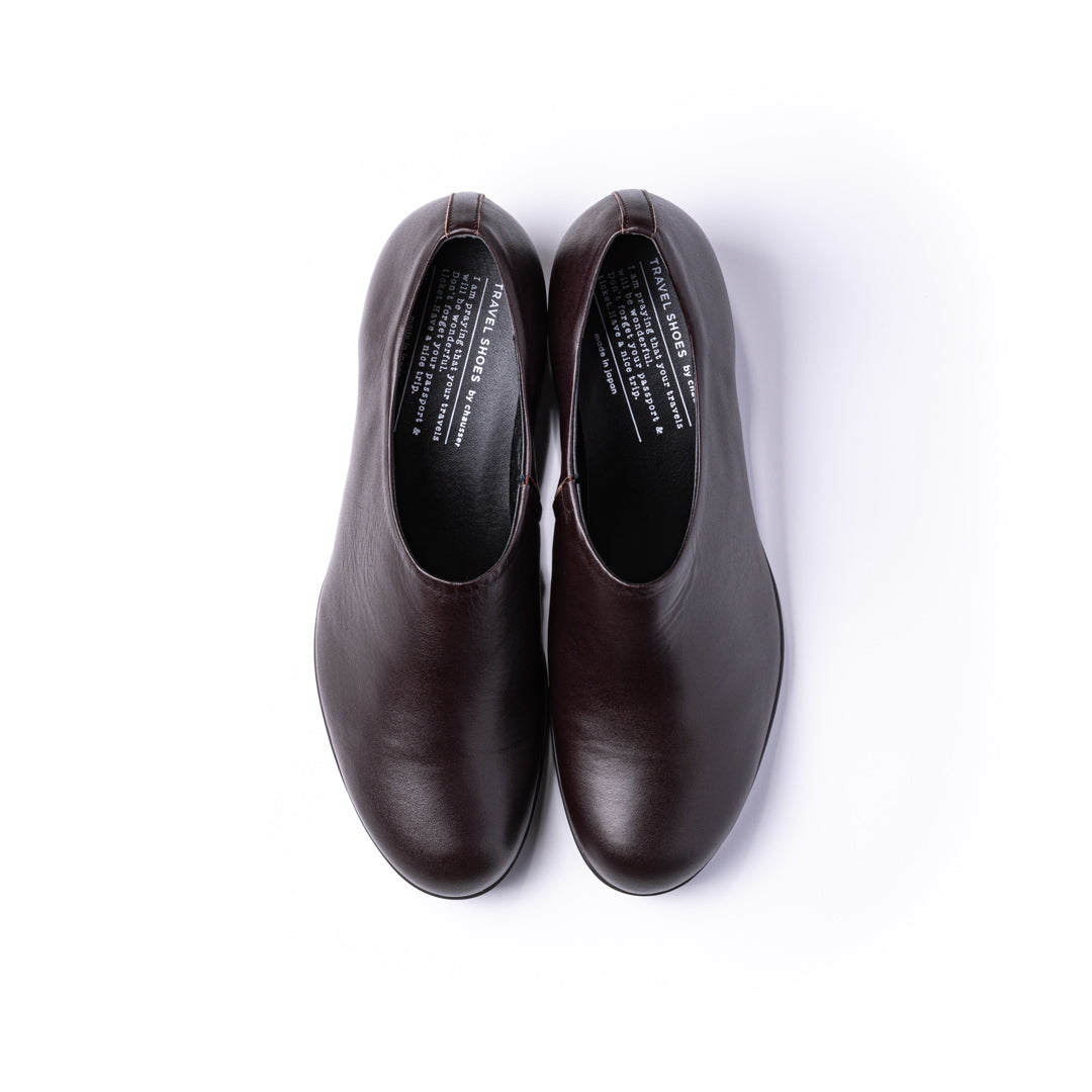 TR-012 SLIP-ON HEEL SHOES DBR