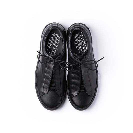 TR-013 LEATHER LOW-CUT SNEAKERS BL