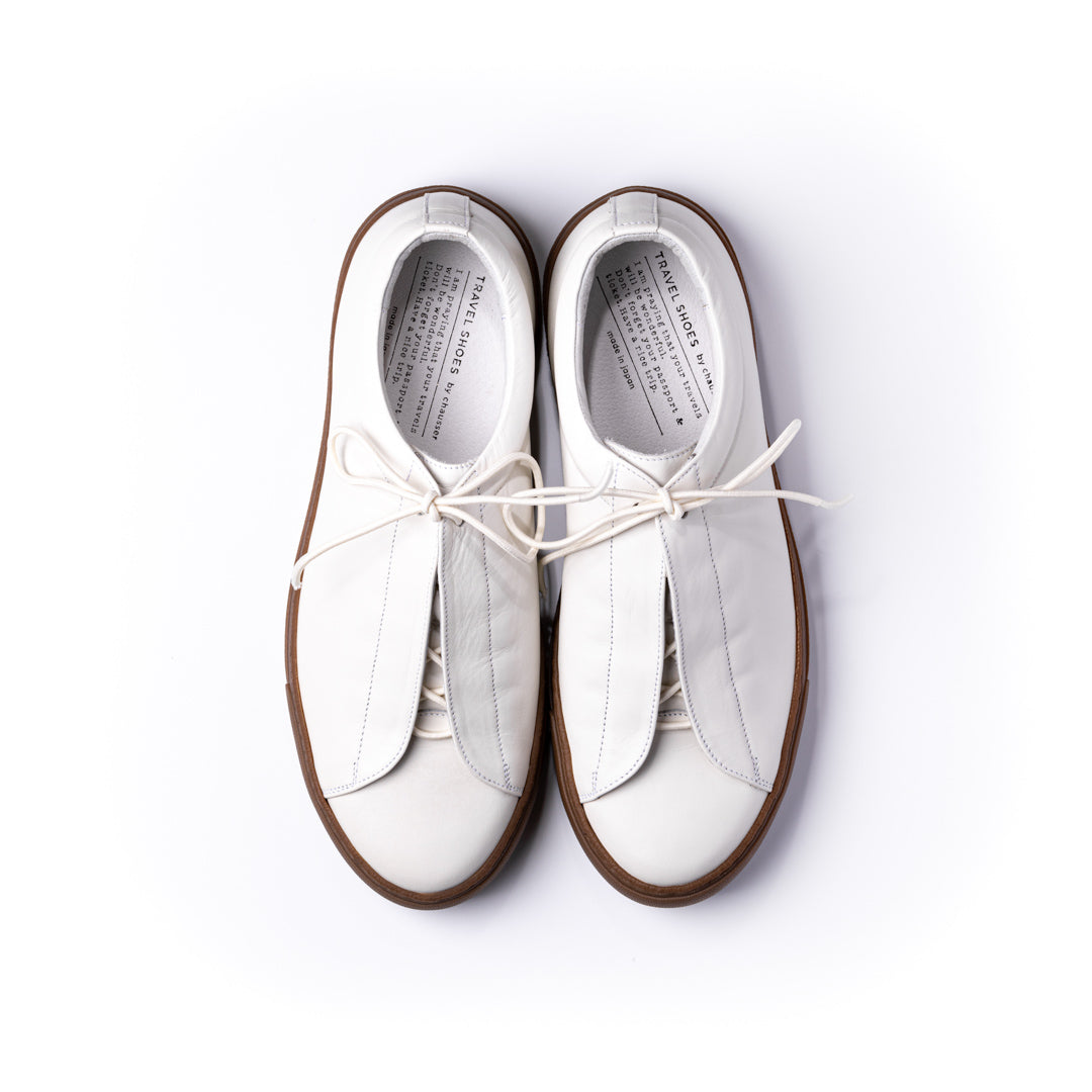 TR-013 LEATHER LOW-CUT SNEAKERS WH/CA