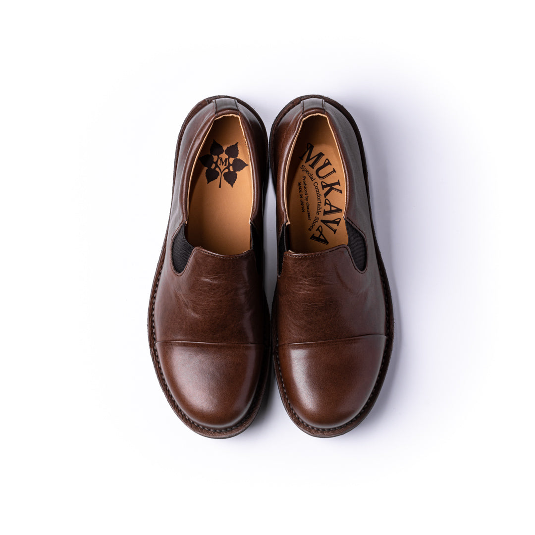 MU-968 SIDE-GORE SLIP-ON SHOES DBR
