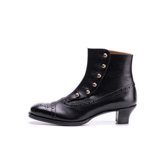 PC-5053 BUTTON HEEL BOOTS BL
