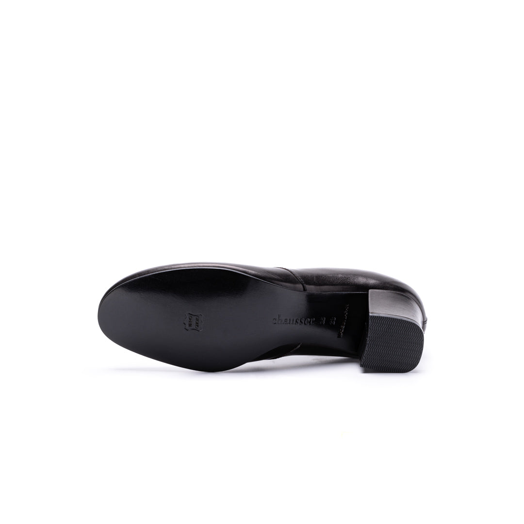 C-2223 PLAIN TOE HEELS BL
