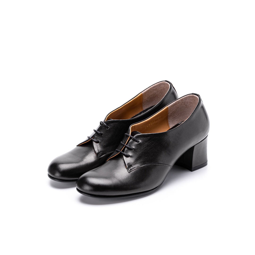 C-2223 PLAIN TOE HEELS BL