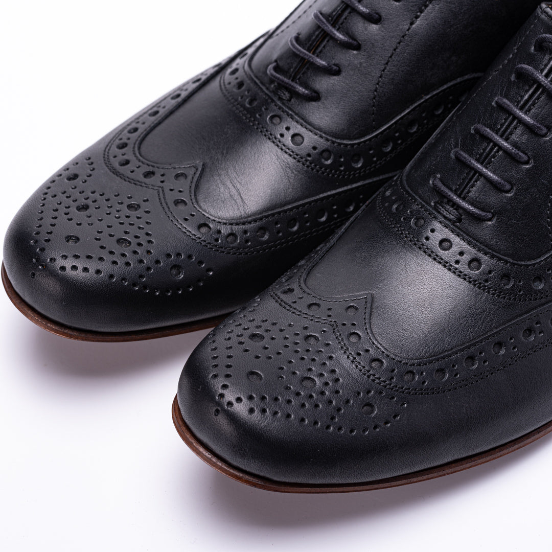 C-279 WINGTIP SHOES BL