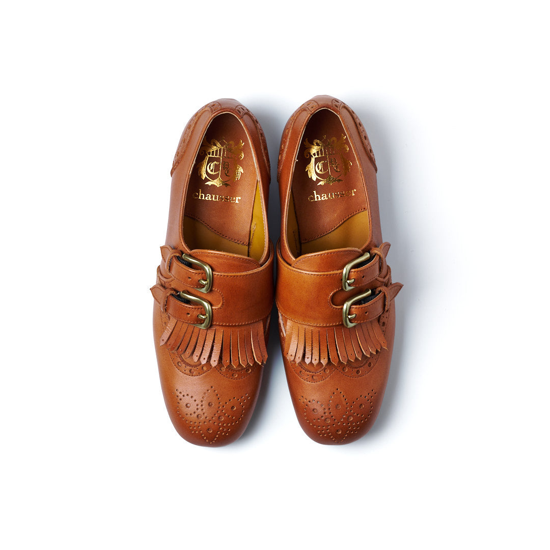 C-2370 DOUBLE MONK WINGTIP SHOES BR