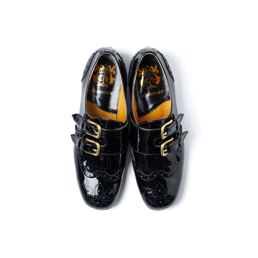 C-2370 DOUBLE MONK WINGTIP SHOES BLE
