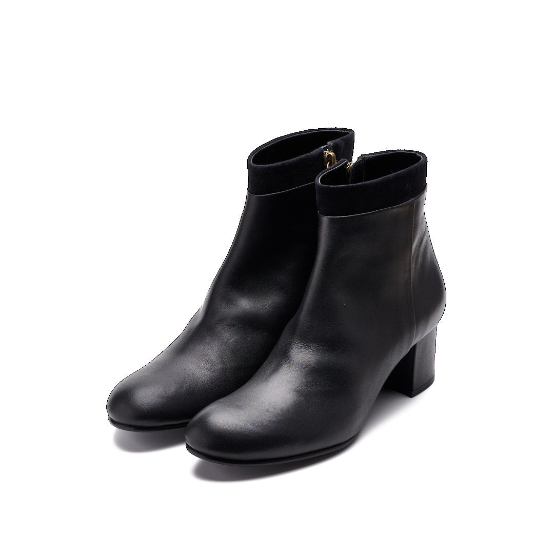 C-2367 TWO-TONE SIDE-ZIP BOOTS BL