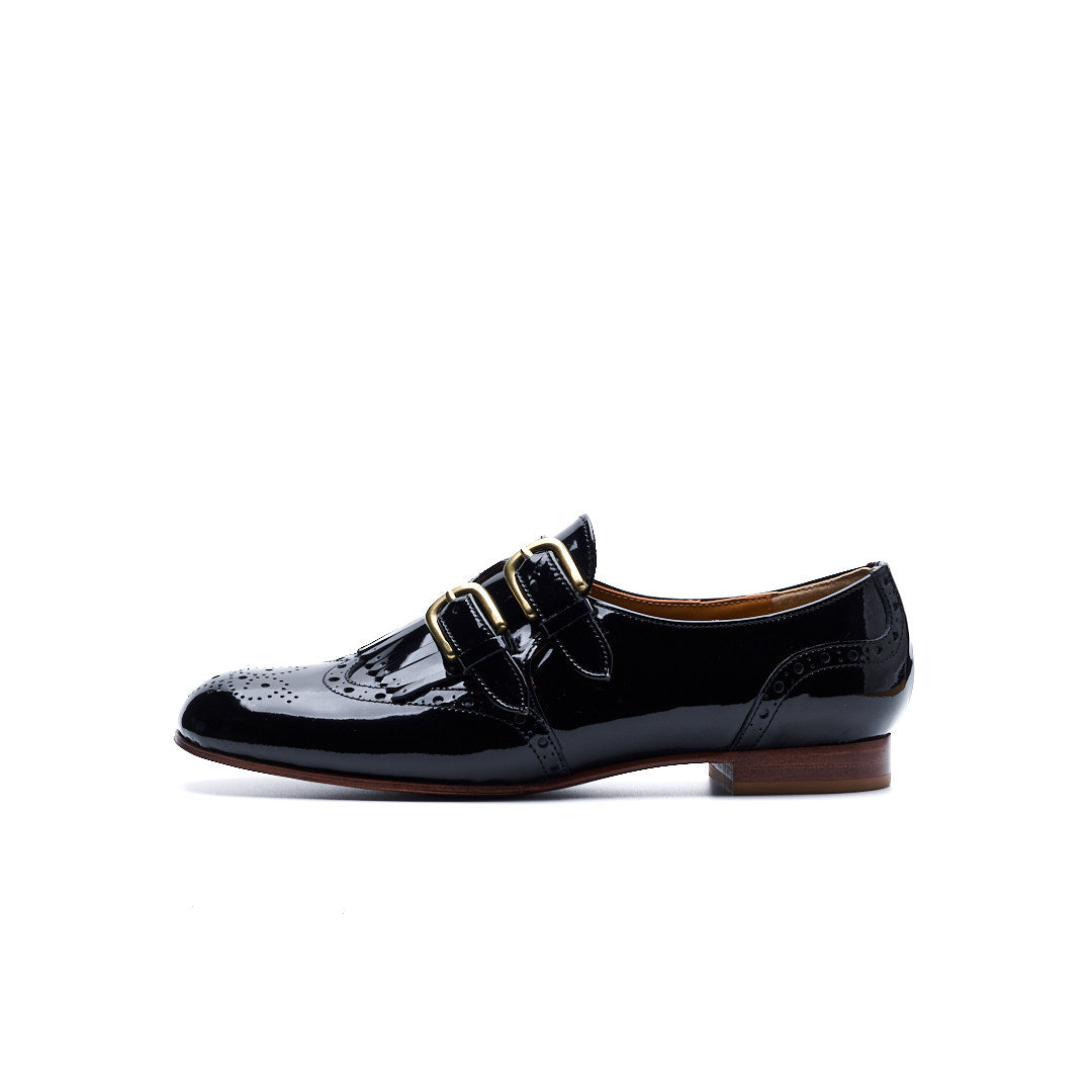 C-2370 DOUBLE MONK WINGTIP SHOES BLE