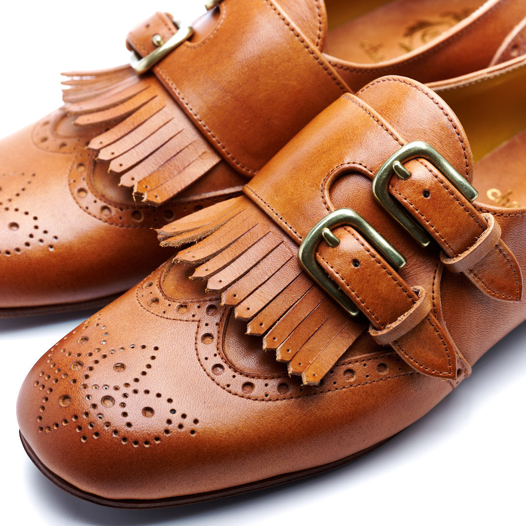 C-2370 DOUBLE MONK WINGTIP SHOES BR