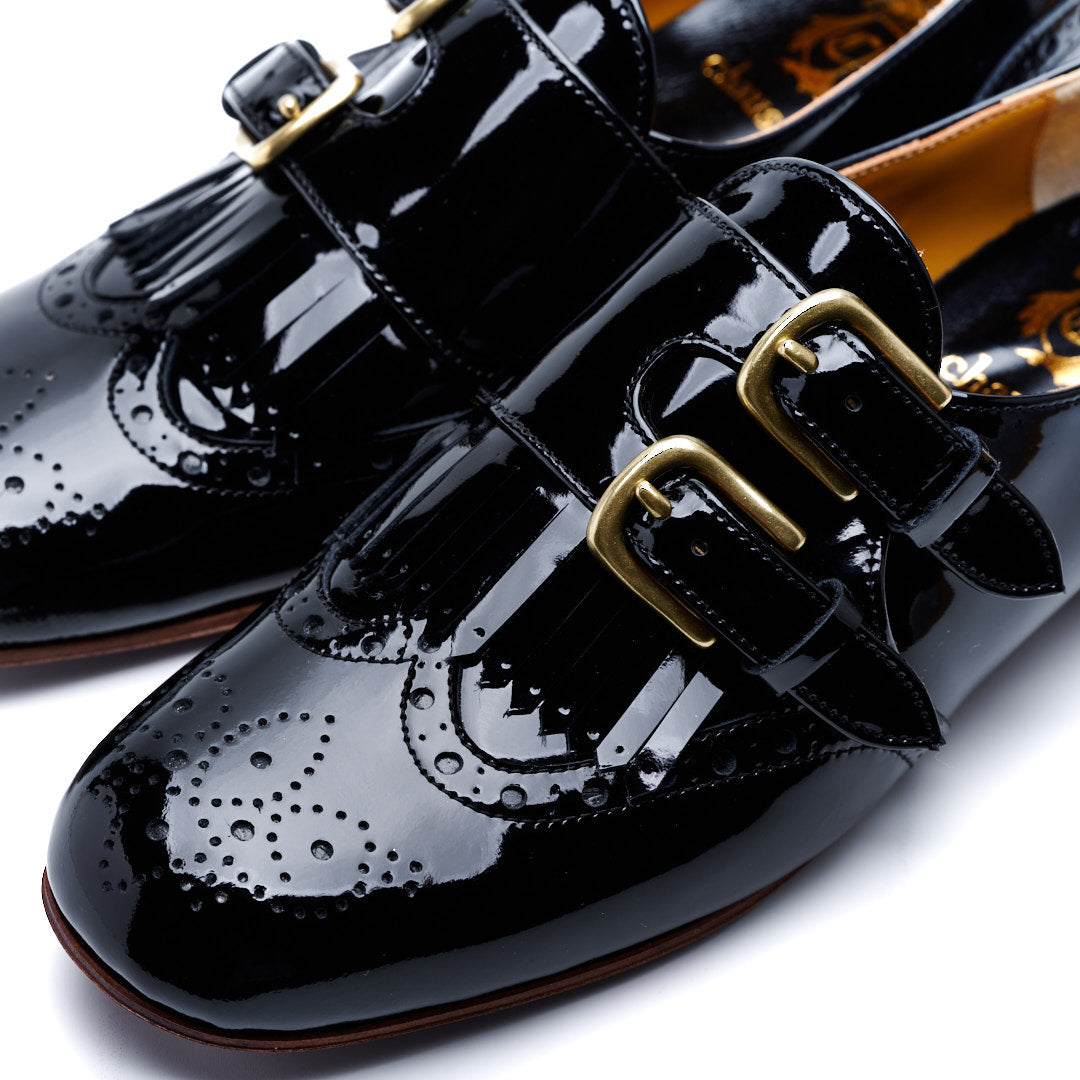 C-2370 DOUBLE MONK WINGTIP SHOES BLE