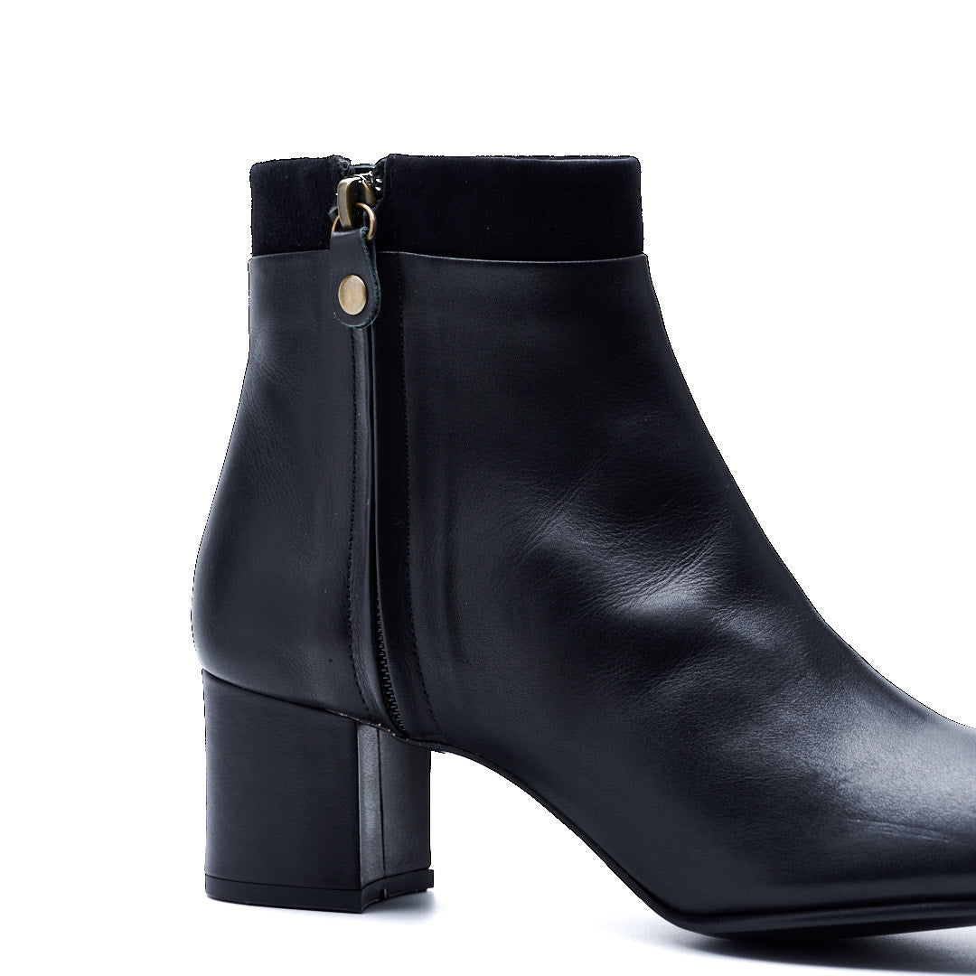 C-2367 TWO-TONE SIDE-ZIP BOOTS BL