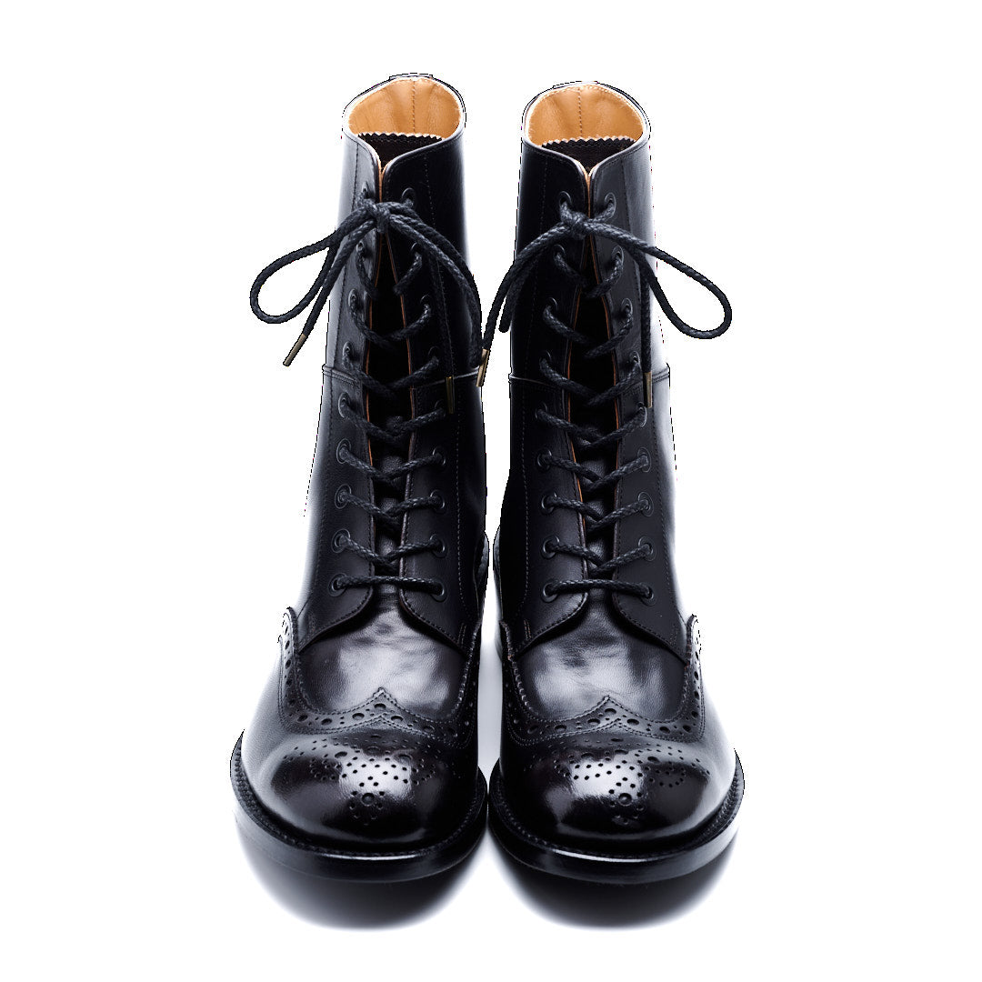 PC-592-25 WINGTIP LACE-UP BOOTS BL