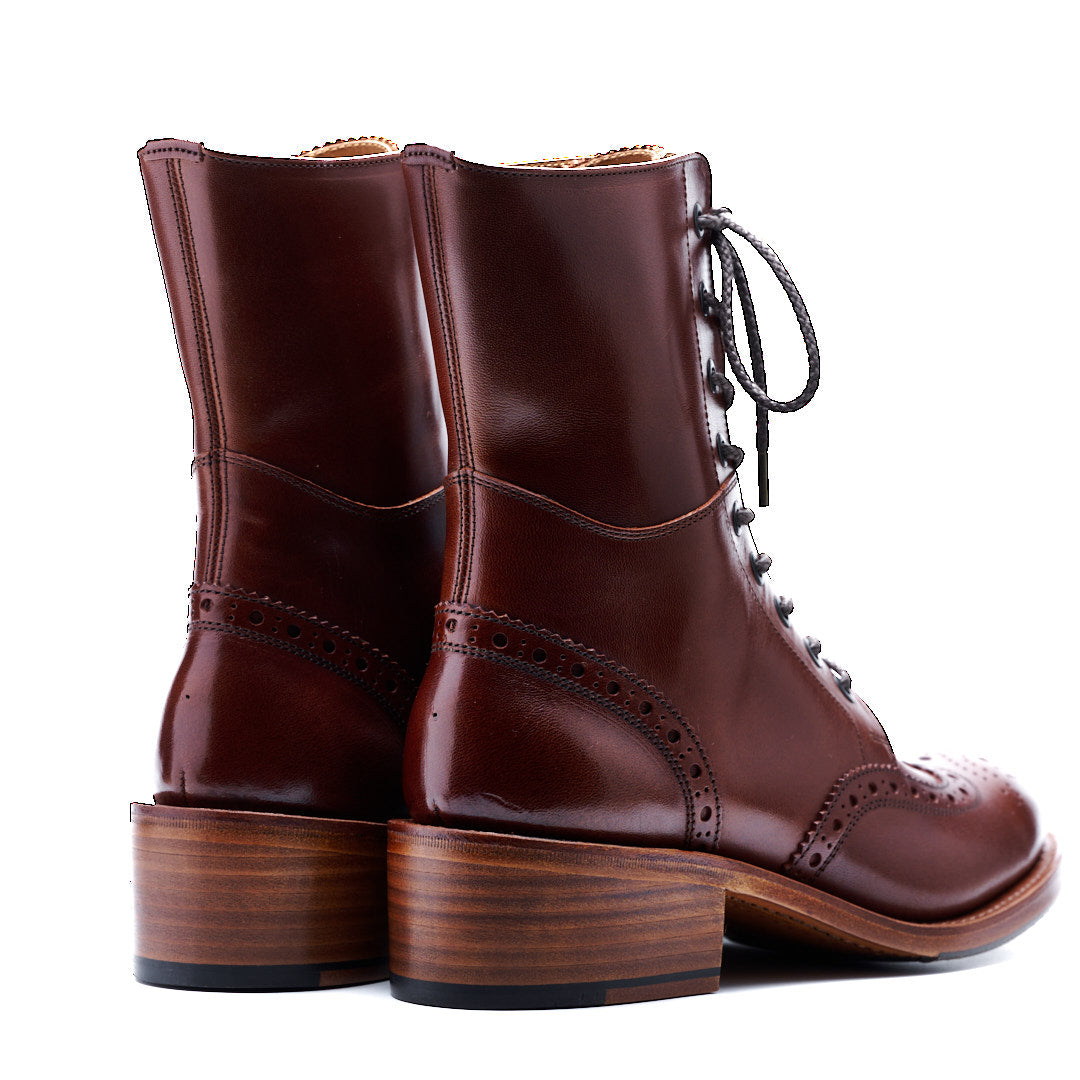 PC-592-25 WINGTIP LACE-UP BOOTS DBR