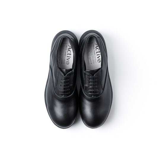 TRA-026 PLAIN TOE OXFORD SHOES BL